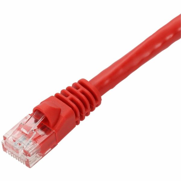 AddOn 15ft Red CAT 6A PVC Ethernet Cable Snagless Bubble Boot RJ-45 M/M - Image 2