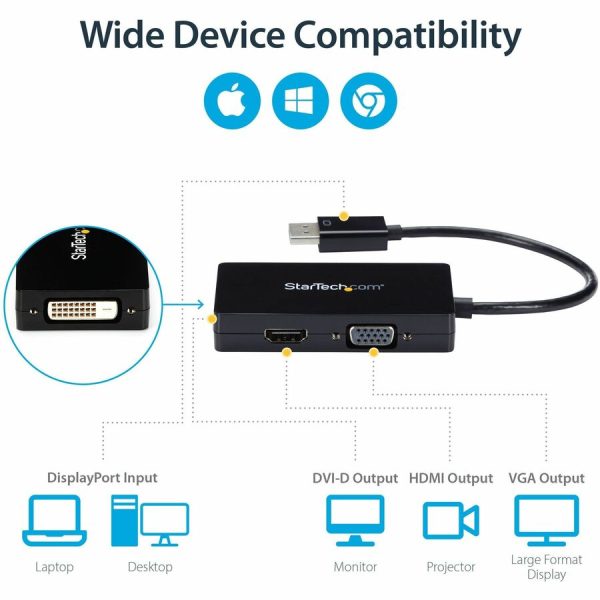 StarTech.com Travel A/V adapter: 3-in-1 DisplayPort to VGA DVI or HDMI converter - Image 4