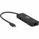 Eaton Tripp Lite Series USB-C Multiport Adapter - 4K 60 Hz HDMI, USB 3.x (5Gbps) Hub Ports, GbE, 100W PD Charging, HDR, HDCP 2.2