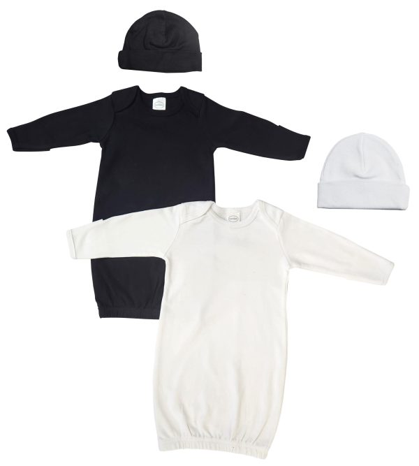 Unisex Newborn Baby 4 Piece Gown Set Nc_0868