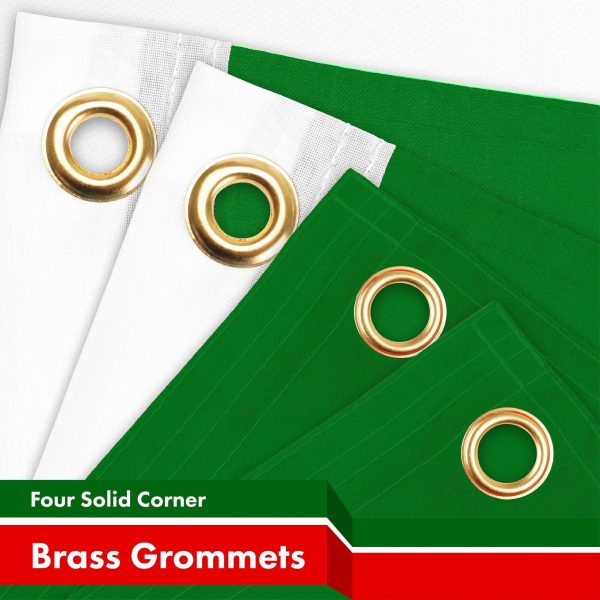 G128 Combo Pack: American USA Flag 3x5 Ft & Italy Italian Flag 3x5 Ft | Both LiteWeave Pro Series Printed 150D Polyester, 4 Corner Brass Grommets, Perfect For Balcony/Wall - Image 3