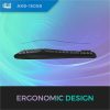 Adesso Desktop Ergonomic Smart Card Reader Keyboard (TAA Compliant) - Image 4