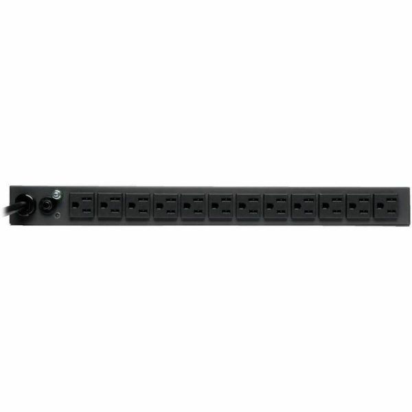 Eaton Tripp Lite Series 1.4kW Single-Phase Local Metered PDU, 120V Outlets (13 5-15R), 5-15P, 100-127V Input, 15 ft. (4.57 m) Cord, 1U Rack-Mount - Image 3