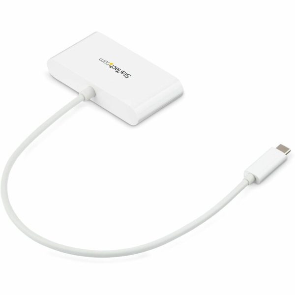 StarTech.com 3 Port USB C Hub with Gigabit Ethernet - USB-C to 3x USB-A - USB 3.0 - White - USB Hub with GbE - USB-C to USB Adapter - USB Type C Hub - Image 3