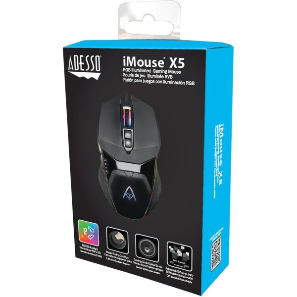 iMouse X5 - 6400 DPI, RGB illuminated Gaming Mouse - Image 6