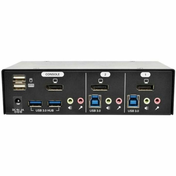Eaton Tripp Lite Series 2-Port DisplayPort KVM Switch with Audio, Cables and USB 3.0 SuperSpeed Hub - Image 3