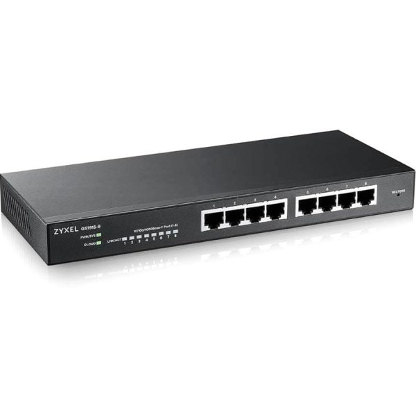 ZYXEL GS1915-8 8-Port Gigabit Smart Nebula Cloud Managed Switch (Compact Design) | Fanless - Image 2