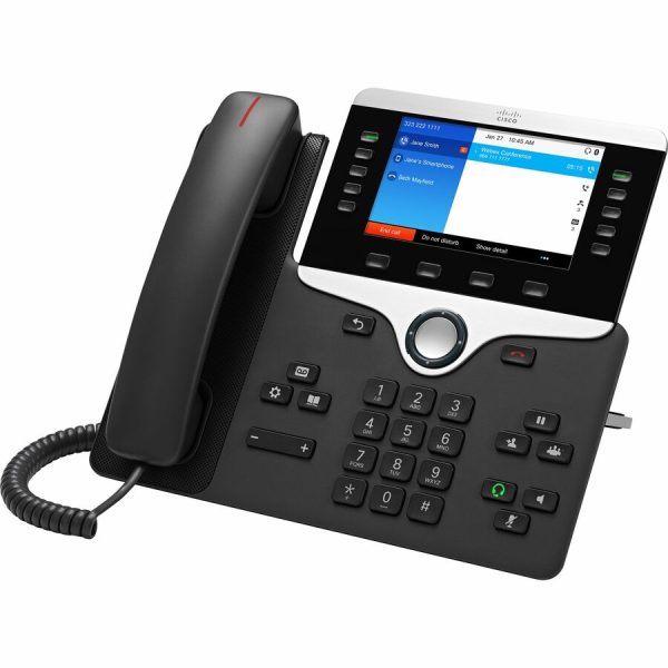 Cisco 8851 IP Phone - Corded/Cordless - Corded - Bluetooth - Desktop, Wall Mountable - Charcoal - Image 2