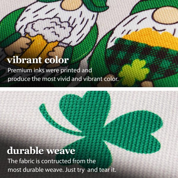 G128 Combo Pack: Garden Flag Stand Black 36 in x 16 in & Garden Flag Happy St. Patrick's Day Decoration Decoration Three Leprechaun Gnomes 12"x18" Double-Sided Burlap Fabric - Image 5