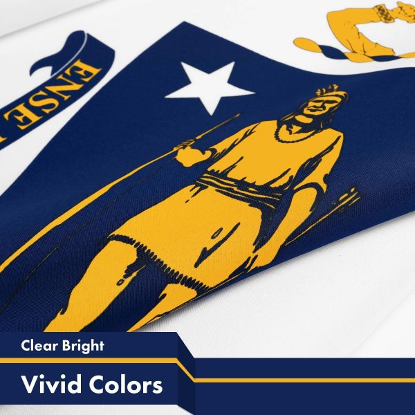 G128 3 Pack: Massachusetts MA State Flag | 3x5 Ft | LiteWeave Pro Series Printed 150D Polyester | Indoor/Outdoor, Vibrant Colors, Brass Grommets, Thicker and More Durable Than 100D 75D Polyester - Image 3