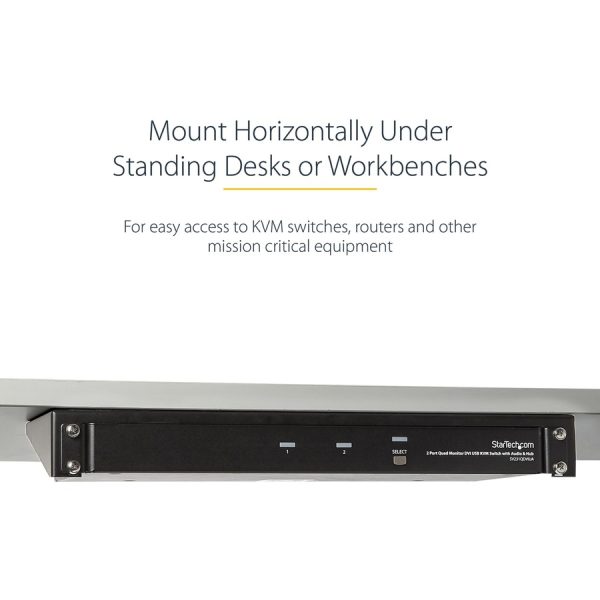 StarTech.com 1U 19in Steel Vertical Wall Mount Equipment Rack Bracket - Image 4