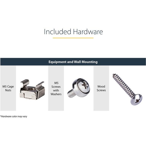 StarTech.com 1U 19in Steel Vertical Wall Mount Equipment Rack Bracket - Image 6