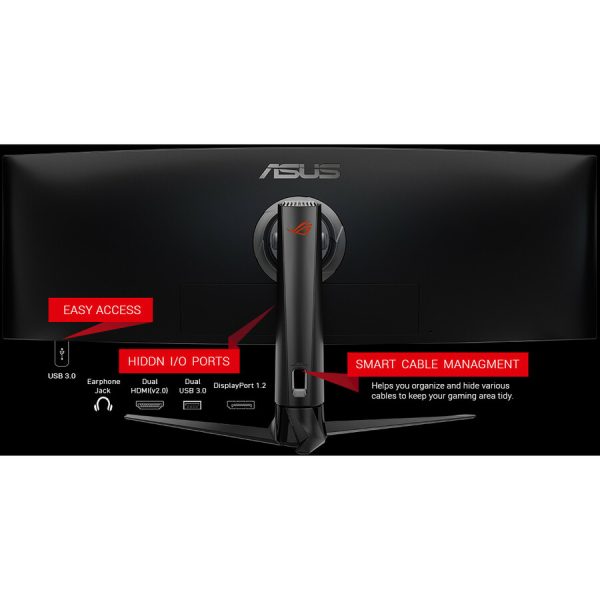 Asus ROG Strix XG49VQ 49" Class Double Full HD (DFHD) Curved Screen Gaming LCD Monitor - 32:9 - Black - Image 3