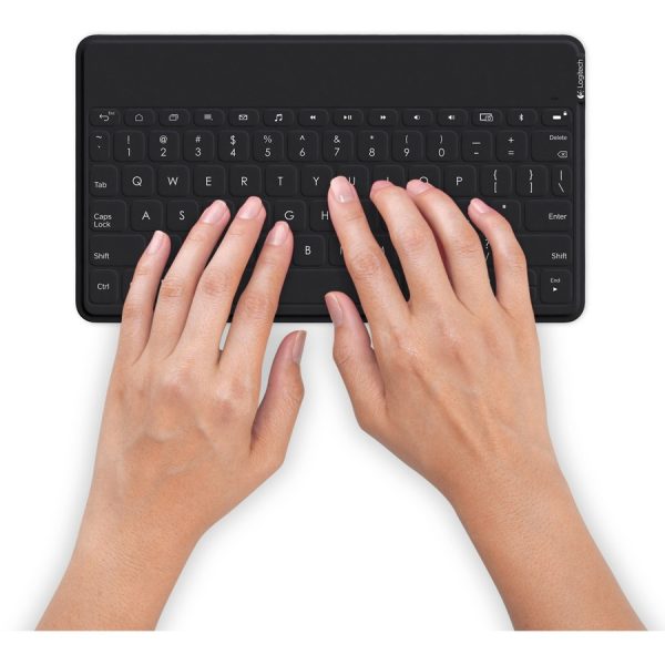 Keys-To-Go Super-Slim and Super-Light Bluetooth Keyboard for iPhone, iPad, and Apple TV - Black - Image 2