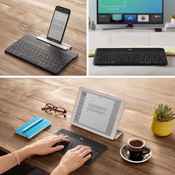 Keys-To-Go Super-Slim and Super-Light Bluetooth Keyboard for iPhone, iPad, and Apple TV - Black - Image 4
