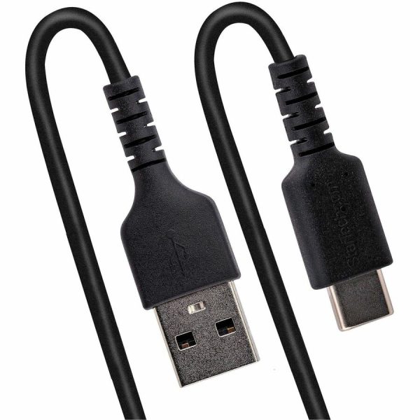 StarTech.com 20in (50cm) USB A to C Charging Cable, Coiled Heavy Duty USB 2.0 A to Type-C, Durable Fast Charge & Sync USB-C Cable, Black - Image 5