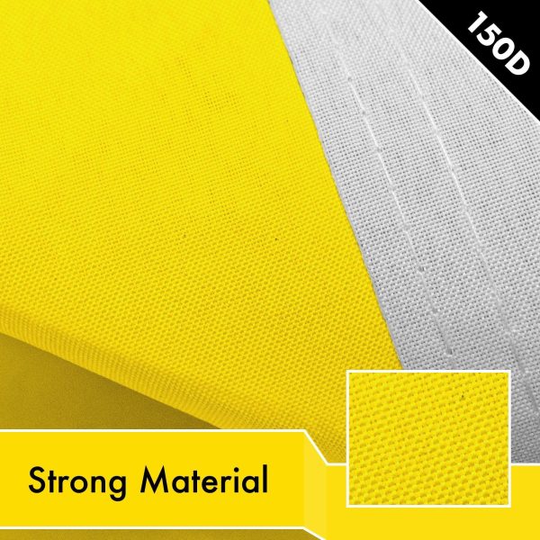 Solid Yellow Color Flag 3x5 Ft 5-Pack Printed 150D Polyester By G128 - Image 3