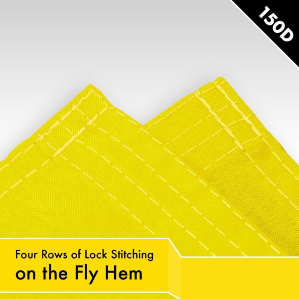 Solid Yellow Color Flag 3x5 Ft 5-Pack Printed 150D Polyester By G128 - Image 4