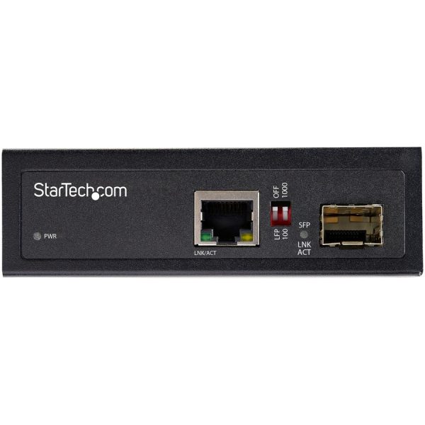 StarTech.com Industrial Fiber to Ethernet Media Converter - 1Gbps SFP to RJ45/CAT6 - SM/MM Fiber to Copper Gigabit Network IP-30 12V Input - Image 2