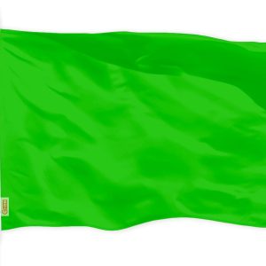 G128 Solid Lime Green Color Flag | 2.5x4 Ft | LiteWeave Pro Series Printed 150D Polyester | Indoor/Outdoor, Vibrant Colors, Brass Grommets, Thicker and More Durable Than 100D 75D Polyester