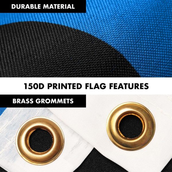 G128 Combo Pack: 6 Ft Tangle Free Spinning Flagpole (Silver) & Estonia Flag 3x5 Ft Printed 150D Polyester, Brass Grommets (Flag Included) Aluminum Flag Pole - Image 3