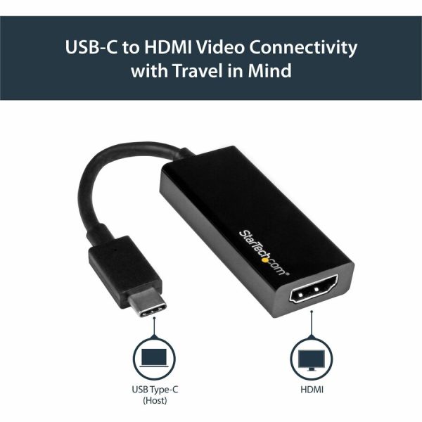 StarTech.com - USB-C to HDMI Adapter - 4K 30Hz - Black - USB Type-C to HDMI Adapter - USB 3.1 - Thunderbolt 3 Compatible - Image 8