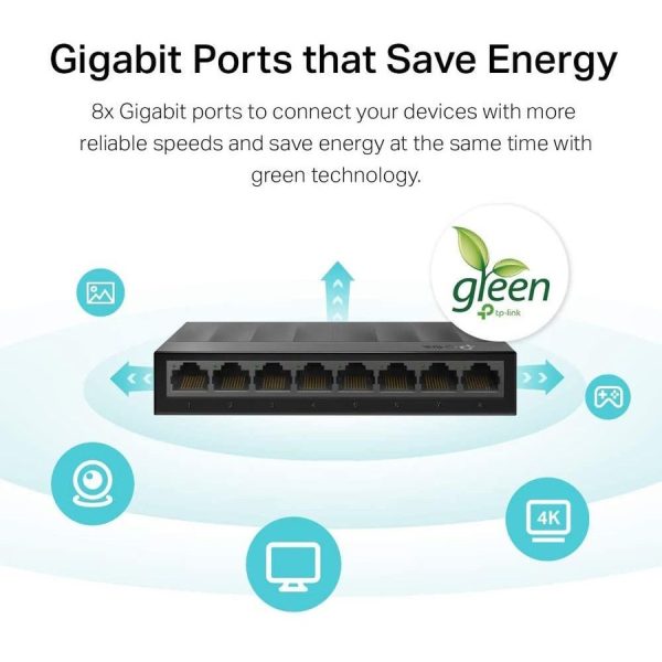 TP-Link LS1008G - Litewave 8 Port Gigabit Ethernet Switch - Image 9