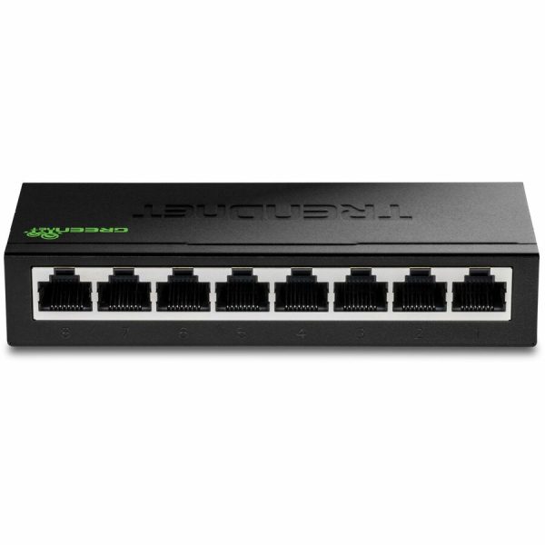 TRENDnet 8-Port Mini Gigabit Switch, TEG-S80g, GREENnet Technology, NDAA + TAA Compliant, Desktop Metal Ethernet Network Switch, 8 x Gigabit Ports, Fanless, Lifetime Protection, Black - Image 2