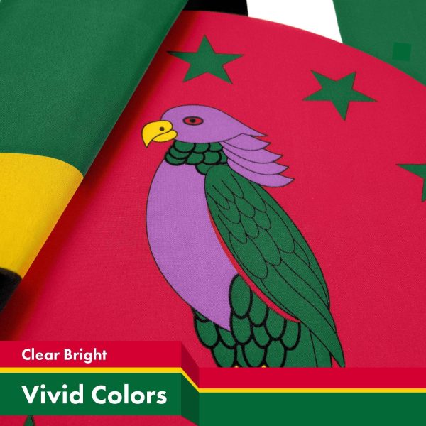 G128 Dominica Dominican Flag | 3x5 Ft | LiteWeave Pro Series Printed 150D Polyester | Country Flag, Indoor/Outdoor, Vibrant Colors, Brass Grommets, Thicker and More Durable Than 100D 75D Polyester - Image 3