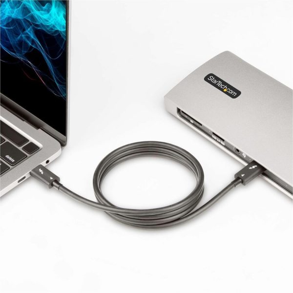 StarTech.com 3ft (1m) Thunderbolt 4 Cable, 40Gbps, 100W PD, 4K/8K Video, Intel-Certified, Compatible w/Thunderbolt 3/USB 3.2/DisplayPort - Image 8