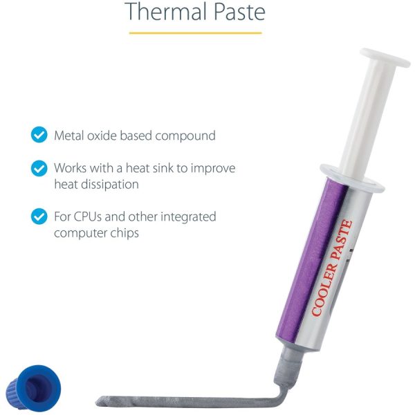 StarTech.com Thermal Paste, 1.5g Metal Oxide Heat Sink Compound, Re-sealable Syringes, CPU Paste - Image 4