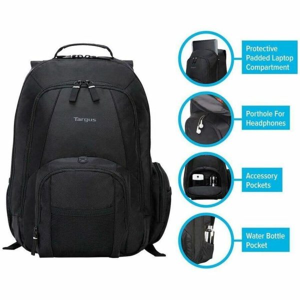 Targus Groove CVR600 Carrying Case (Backpack) for 15.4" to 16" Notebook - Black - Image 4