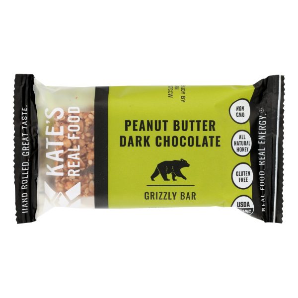 Kate's Real Food - Bar Grzly Peanut Butter Dk Cho - Case of 12 - 2.2 OZ - Image 2