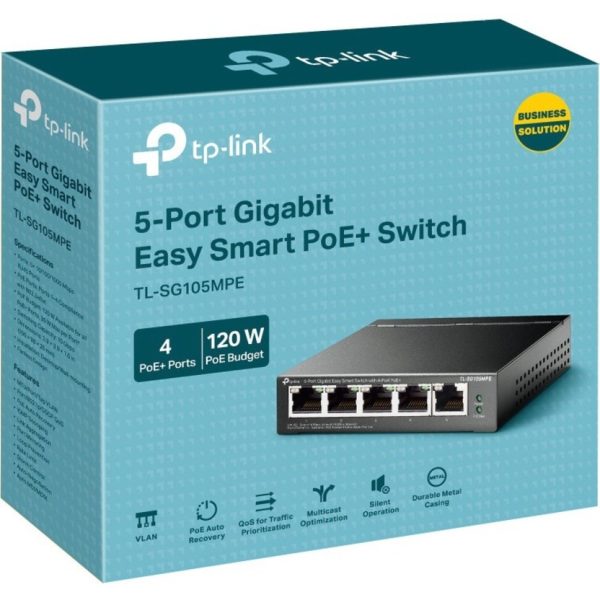 TP-Link TL-SG105MPE - 5-Port Gigabit Easy Smart Switch with 4-Port PoE+ - Image 2