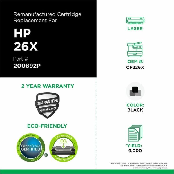 Clover Imaging Remanufactured High Yield Toner Cartridge for HP 26X (CF226X) - Image 2