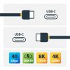 StarTech.com 3ft (1m) USB4 Cable, USB-IF Certified USB-C Cable, 40 Gbps, 100W, 8K 60Hz, Compatible w/Thunderbolt 4/3/USB 3.2, USB Type-C - Image 2