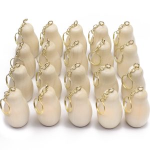 Blank Russian Nesting Doll Keychain 20 pcs Russian Nesting Dolls to Paint Paint Your Own Matryoshka Key Chain DIY Key Ring Blank Doll for Craft
