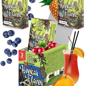 Threesome Hookah Flavors Set 3 x 50g non tobacco hookah flavor for your Hookah Bowl (Sex on the beach Blueberry Pineapple) Hookah Bundle Pack of 3 Try these Tobacco Free Shisha