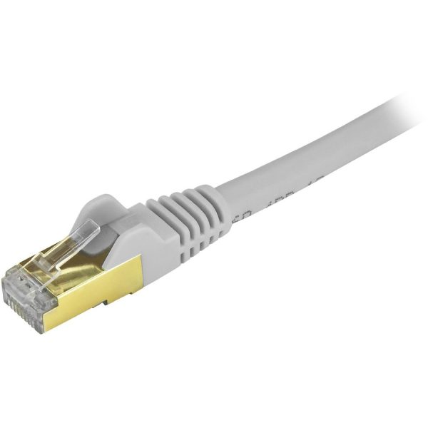 StarTech.com 2ft CAT6a Ethernet Cable - 10 Gigabit Category 6a Shielded Snagless 100W PoE Patch Cord - 10GbE Gray UL Certified Wiring/TIA - Image 2