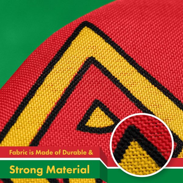 G128 Turkmenistan Turkmenistani Flag | 3x5 Ft | LiteWeave Pro Series Printed 150D Polyester | Country Flag, Indoor/Outdoor, Vibrant Colors, Brass Grommets, Thicker and More Durable Than 100D 75D Poly - Image 3