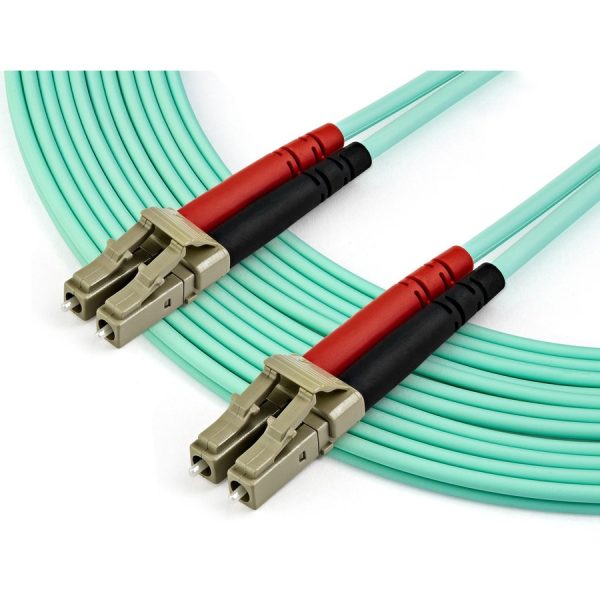 StarTech.com 7m (22ft) LC/UPC to LC/UPC OM4 Multimode Fiber Optic Cable, 50/125µm, 100G, Low Insertion Loss, LSZH Fiber Jumper Cord - Image 2