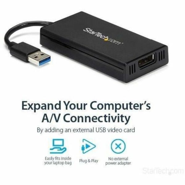 StarTech.com USB 3.0 to DisplayPort Adapter, 4K 30Hz UHD, USB to DP Display Adapter, External Video/Graphics Card for Mac & Windows - Image 2