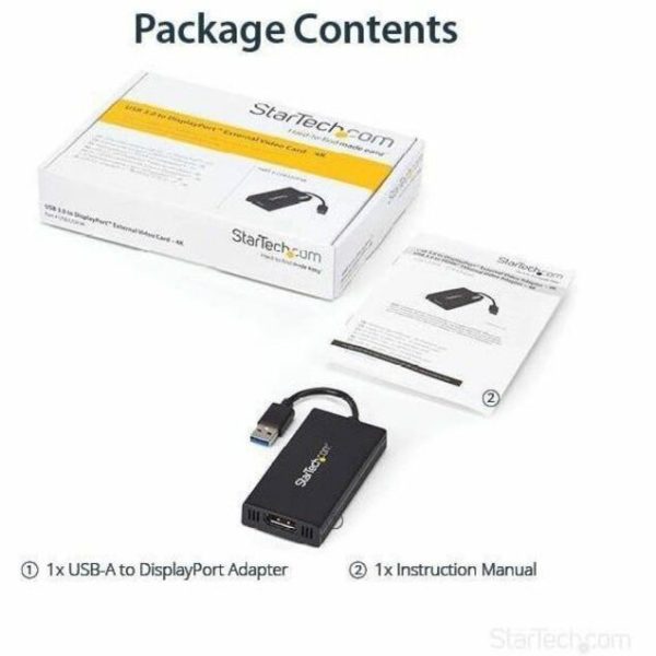 StarTech.com USB 3.0 to DisplayPort Adapter, 4K 30Hz UHD, USB to DP Display Adapter, External Video/Graphics Card for Mac & Windows - Image 4