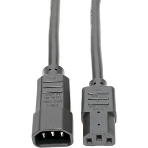Eaton Tripp Lite Series Heavy-Duty PDU Power Cord, C13 to C14 - 15A, 250V, 14 AWG, 6 ft. (1.83 m), Black