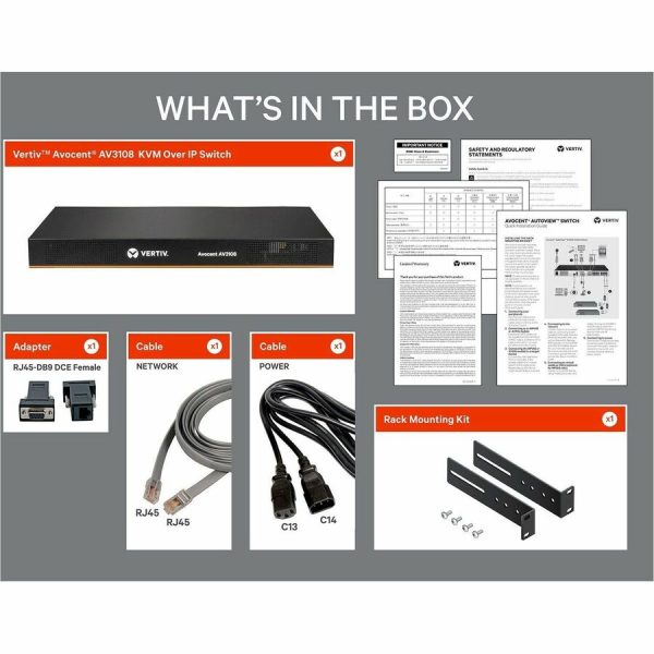 Vertiv Avocent AV3000 KVM Over IP Switch | 8 port KVM | VGA Cable (AV3108-400) - Image 4