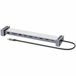 Manhattan USB-C PD 10-in-1 Dual-HDMI Monitor Docking Station / Multiport Hub