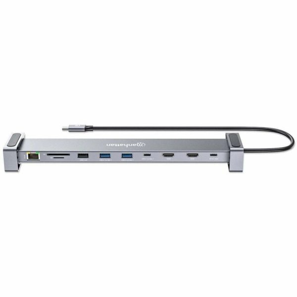 Manhattan USB-C PD 10-in-1 Dual-HDMI Monitor Docking Station / Multiport Hub - Image 3