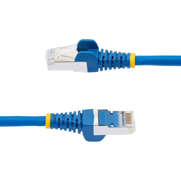 StarTech.com 15ft CAT6a Ethernet Cable, Blue Low Smoke Zero Halogen (LSZH) 10 GbE 100W PoE S/FTP Snagless RJ-45 Network Patch Cord - Image 3