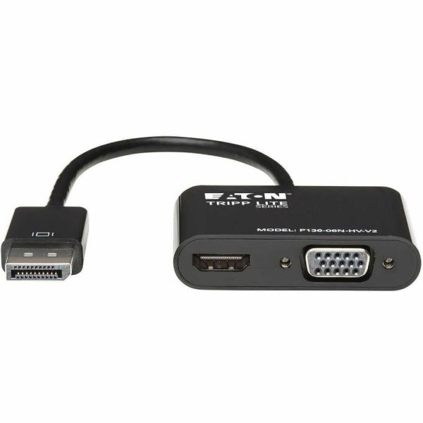 Eaton Tripp Lite Series DisplayPort to VGA/HDMI All-in-One Converter Adapter, DP ver 1.2, 4K 30 Hz HDMI - Image 2