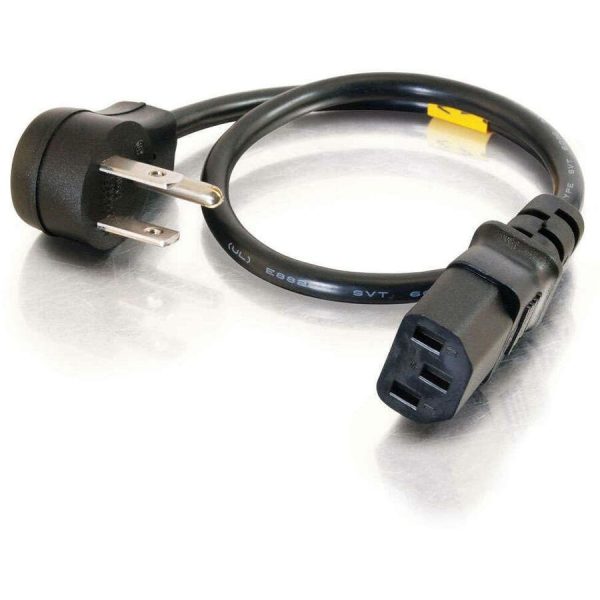 C2G 1.5ft 18 AWG Universal Flat Panel Power Cord (NEMA 5-15P to IEC320C13) - Image 2